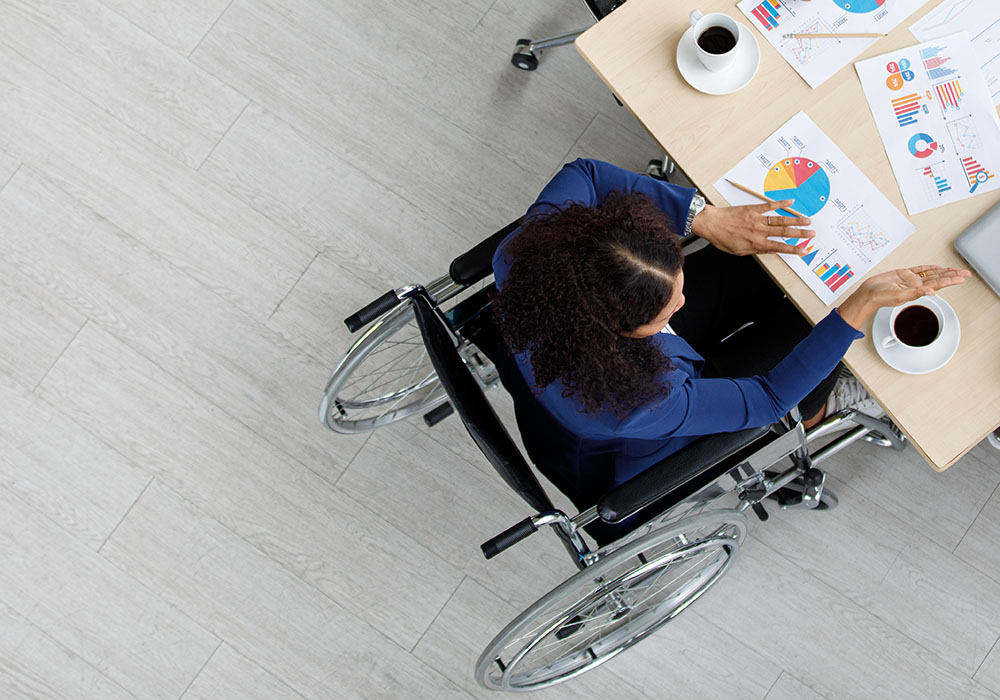 Top,View,Shot,Of,Asian,Unidentified,Unrecognizable,Female,Handicapped,Disabled